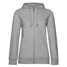 B&C 23342 Organic Zipped Hooded /women