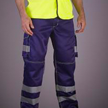 YOKO High Visibility Cargo Trousers with Knee Pad Pockets YK018T