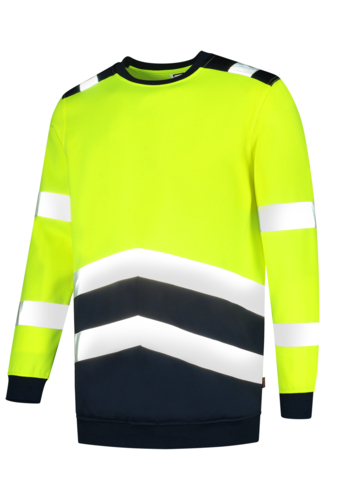 Sweater High Vis Bicolor mikina unisex fluorescenční žlutá