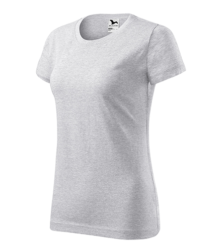 Basic tričko dámské světle šedý melír