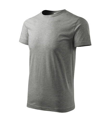 Heavy New tričko unisex tmavě šedý melír