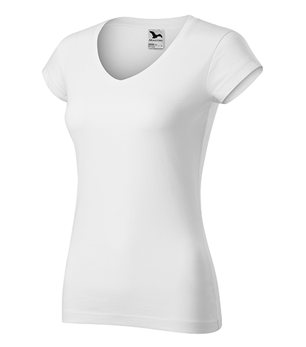 Fit V-neck tričko dámské bílá