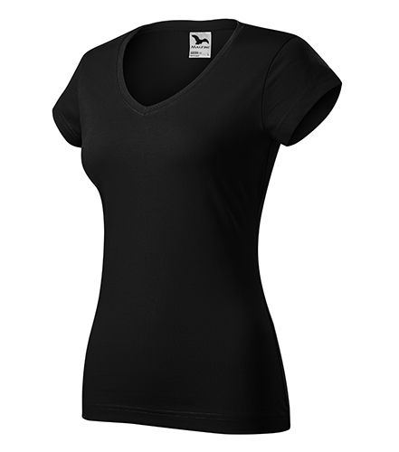 Fit V-neck tričko dámské černá