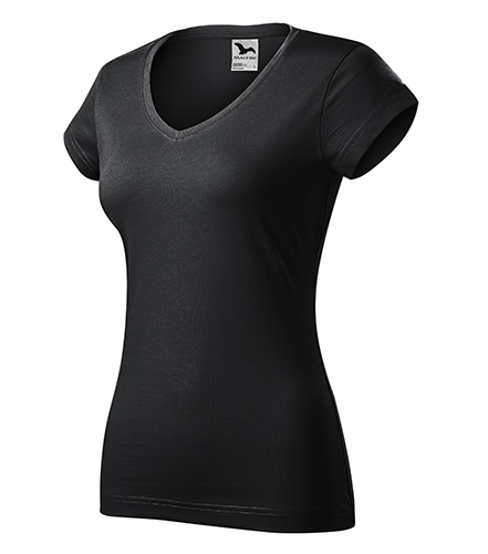 Fit V-neck tričko dámské ebony gray