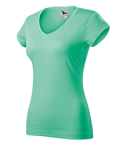 Fit V-neck tričko dámské mátová