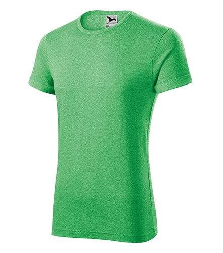 Fusion tričko pánské zelený melír
